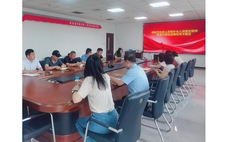 NG娱乐召开深入贯彻中央八项规定精神暨集中整治违规吃喝专题会